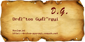 Drótos Györgyi névjegykártya