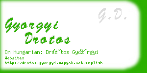 gyorgyi drotos business card